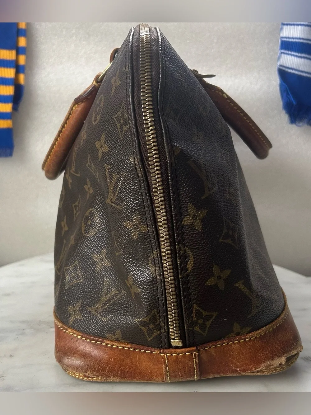 AUTHENTIC LOUIS VUITTON VINTAGE ALMA MONOGRAM CANVAS PM